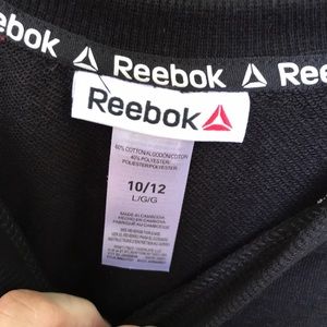 NWT Reebok RBX Classic Pullover Crew Neck  Logo Sweatshirt Black Boys 10/12 L